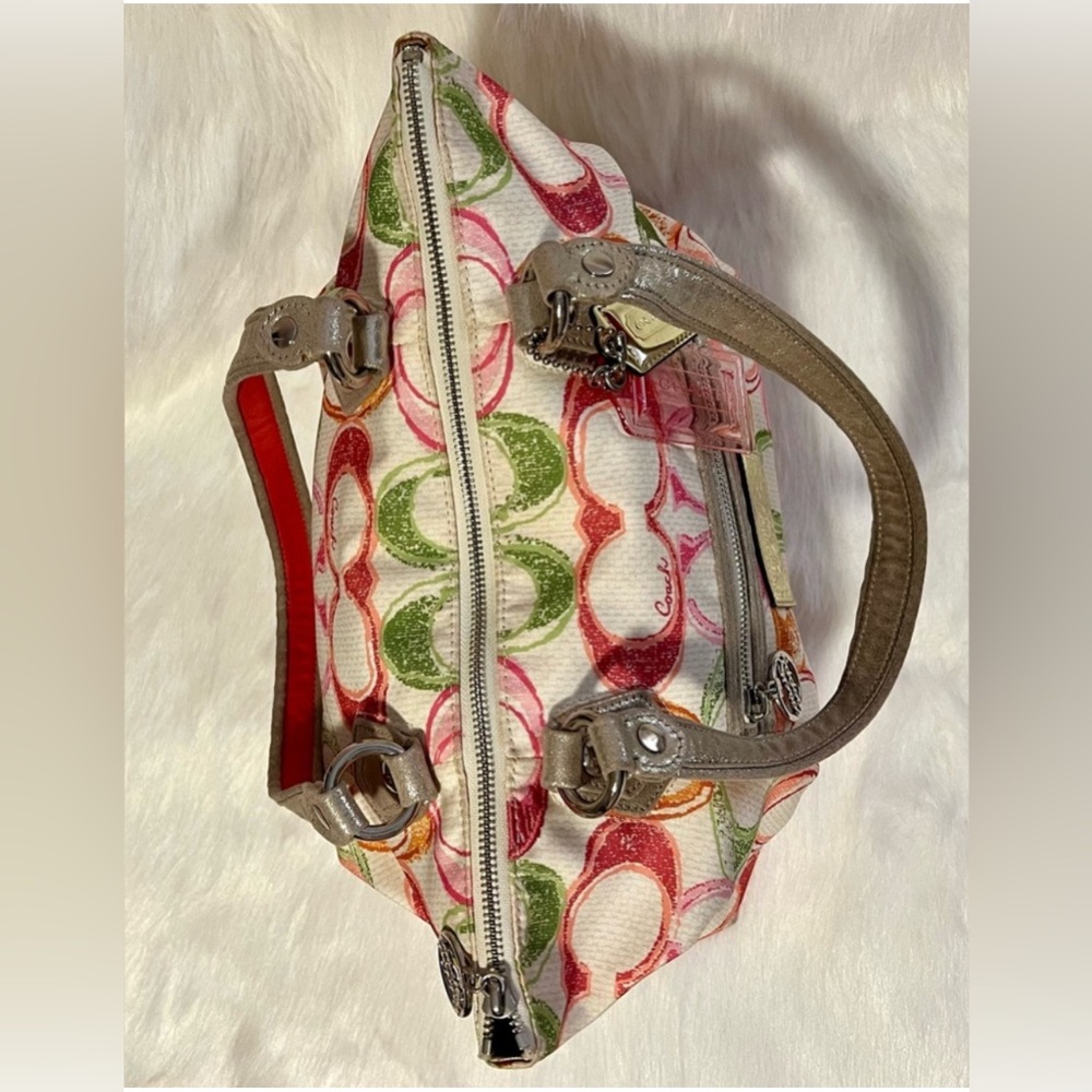Rare Vintage Coach Poppy Multi Color Dream C Glam Bag and Wallet - Picture 7 of 14